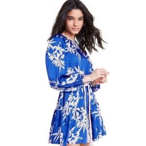 Alexis x Target Blue Floral Long Sleeve Rope Dress Size M